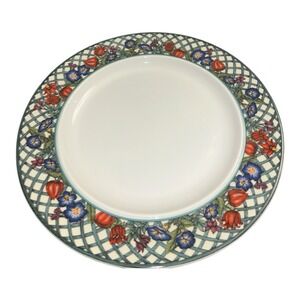 Dansk Nordic Garden Dinner Plates Set of 2 10.25" Lattice Ribbon